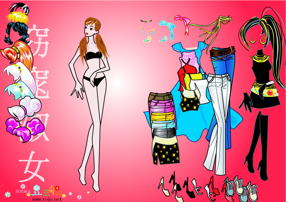 苗条女孩换装