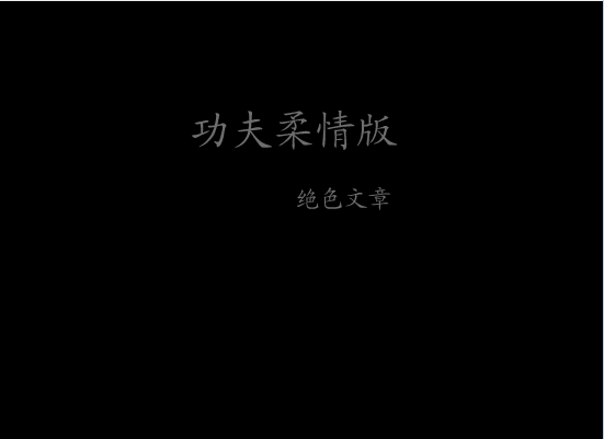功夫柔情版