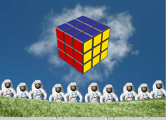 太空人玩魔方